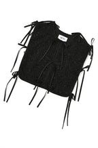 Piping Ribbon Vest - Black