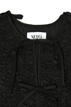 Piping Ribbon Vest - Black