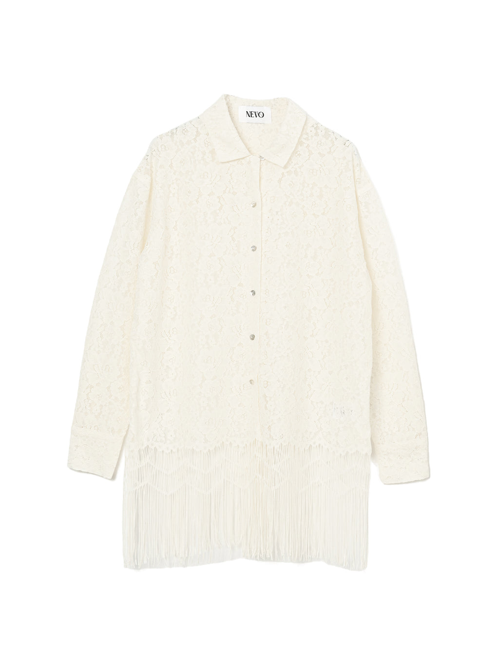 Fringe Lace Shirt - Ivory