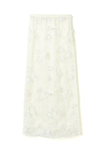 Sheer Bloom Lace Straight Skirt