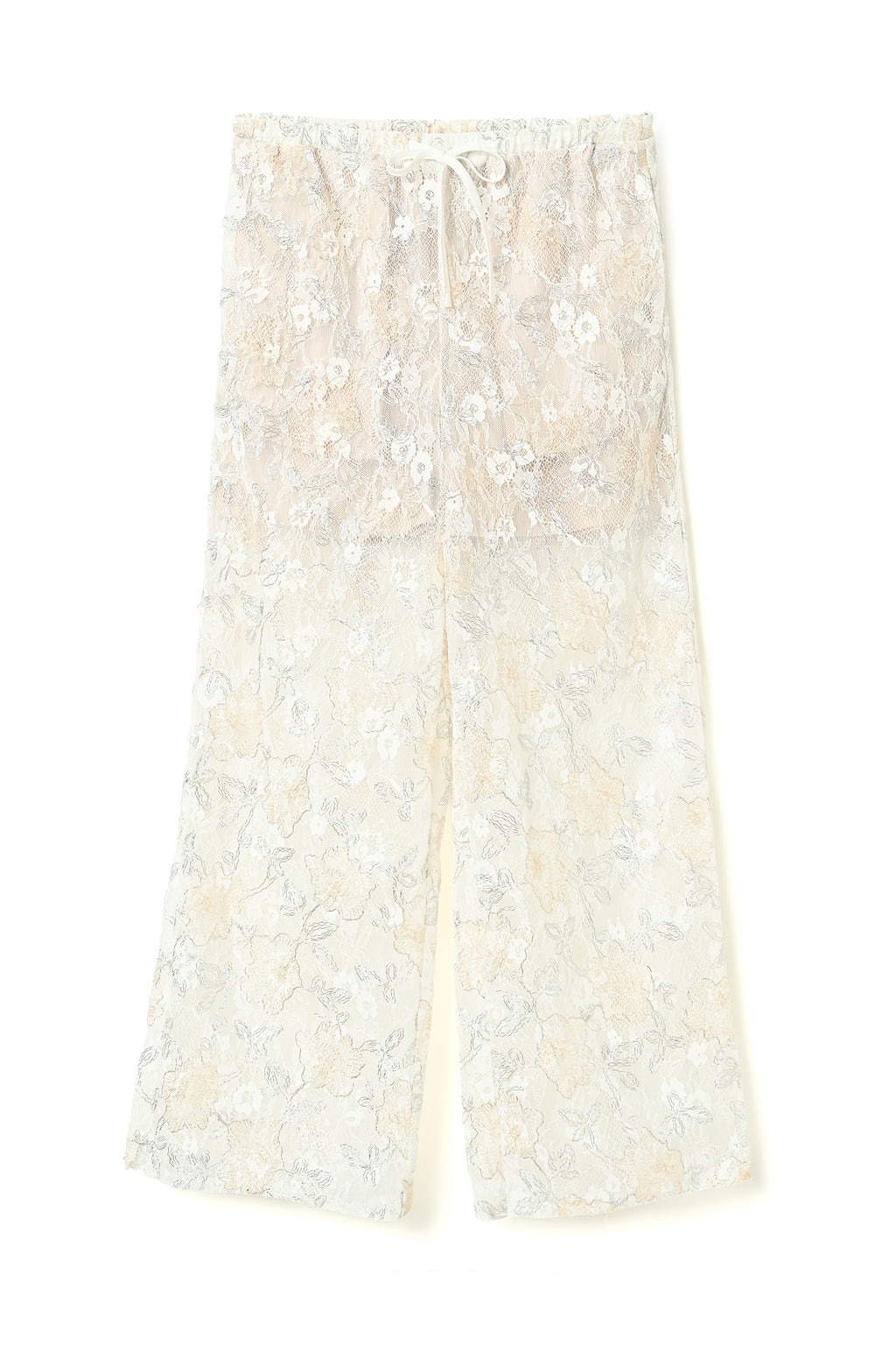 Sparkle Embroidery Lace Easy Pants