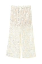 Sparkle Embroidery Lace Easy Pants
