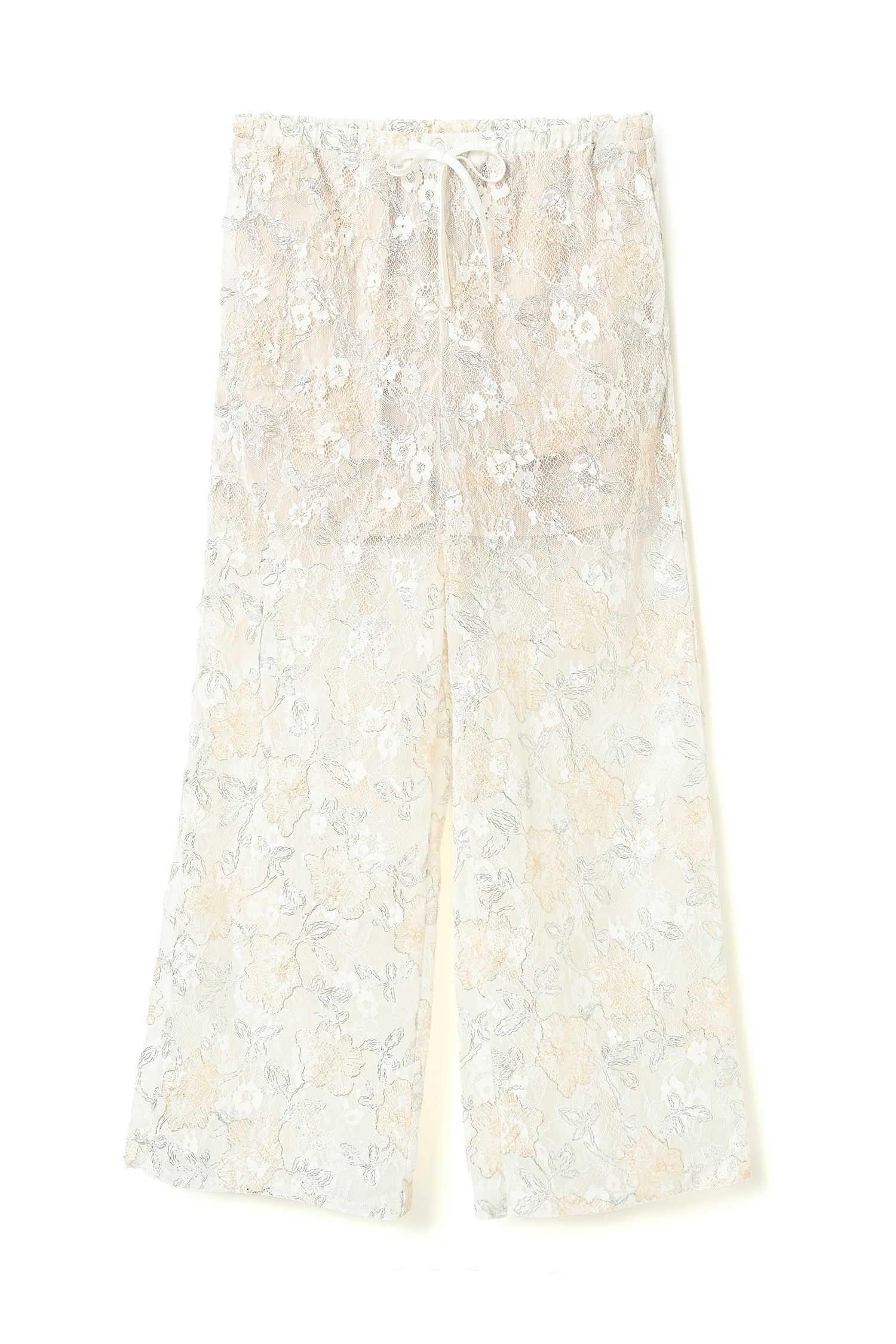 Sparkle Embroidery Lace Easy Pants