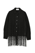 Fringe Lace Shirt - Black