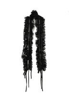 Lace Frill Scarf – Black