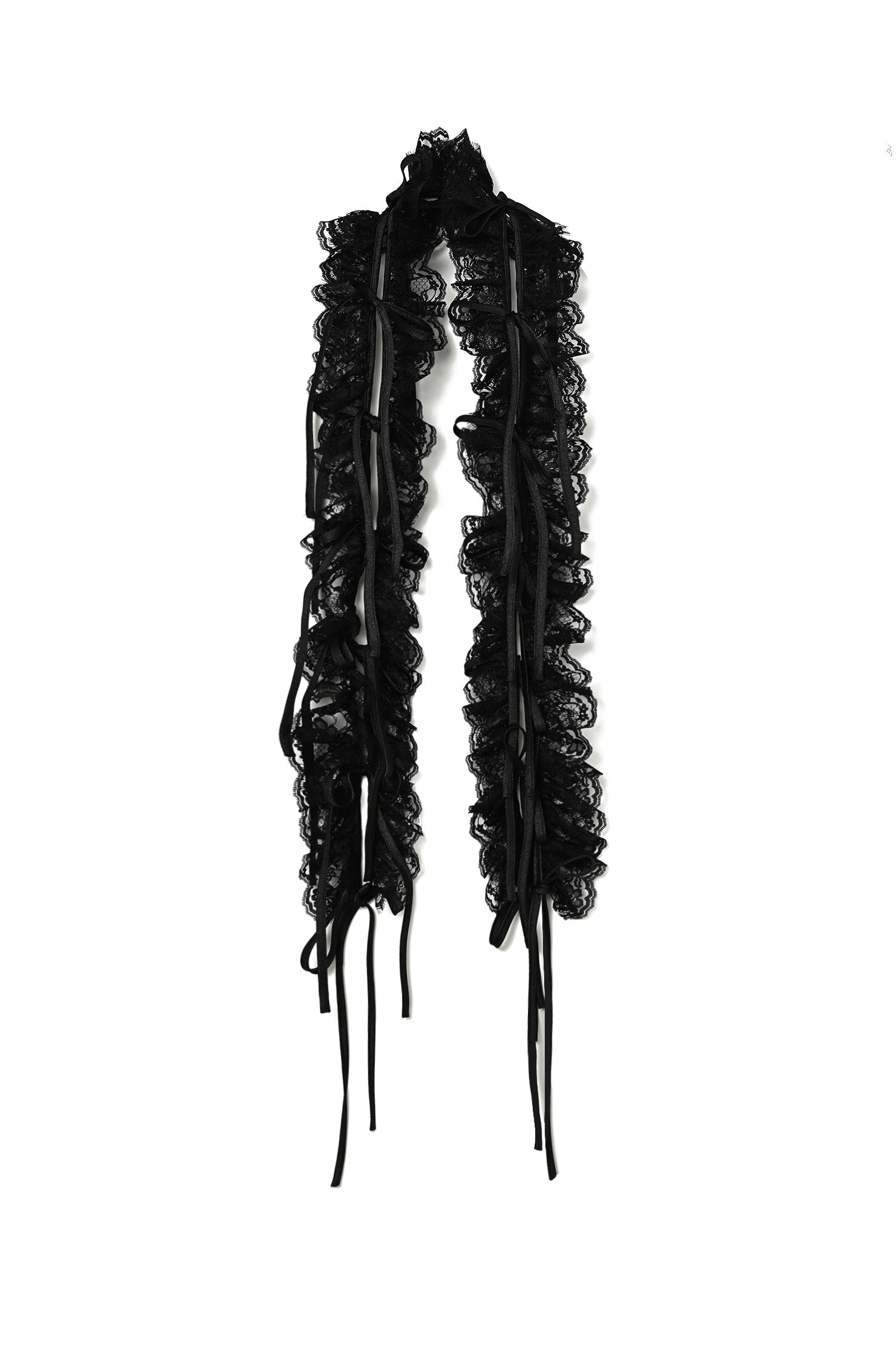 Lace Frill Scarf – Black