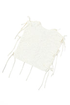 Piping Ribbon Vest - White