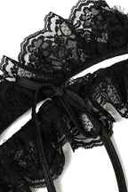 Lace Frill Scarf – Black