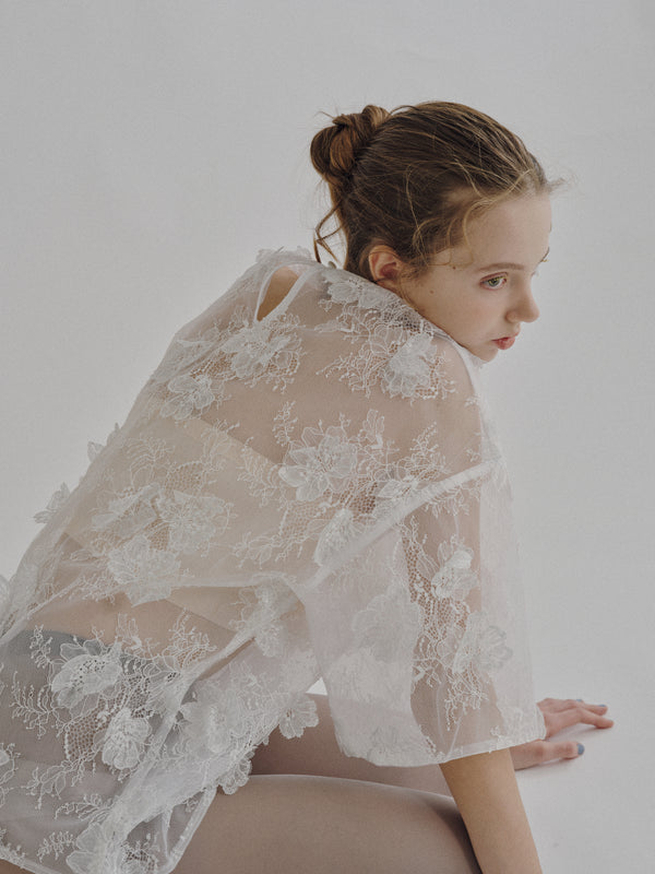 Sheer Bloom Lace Oversized PO
