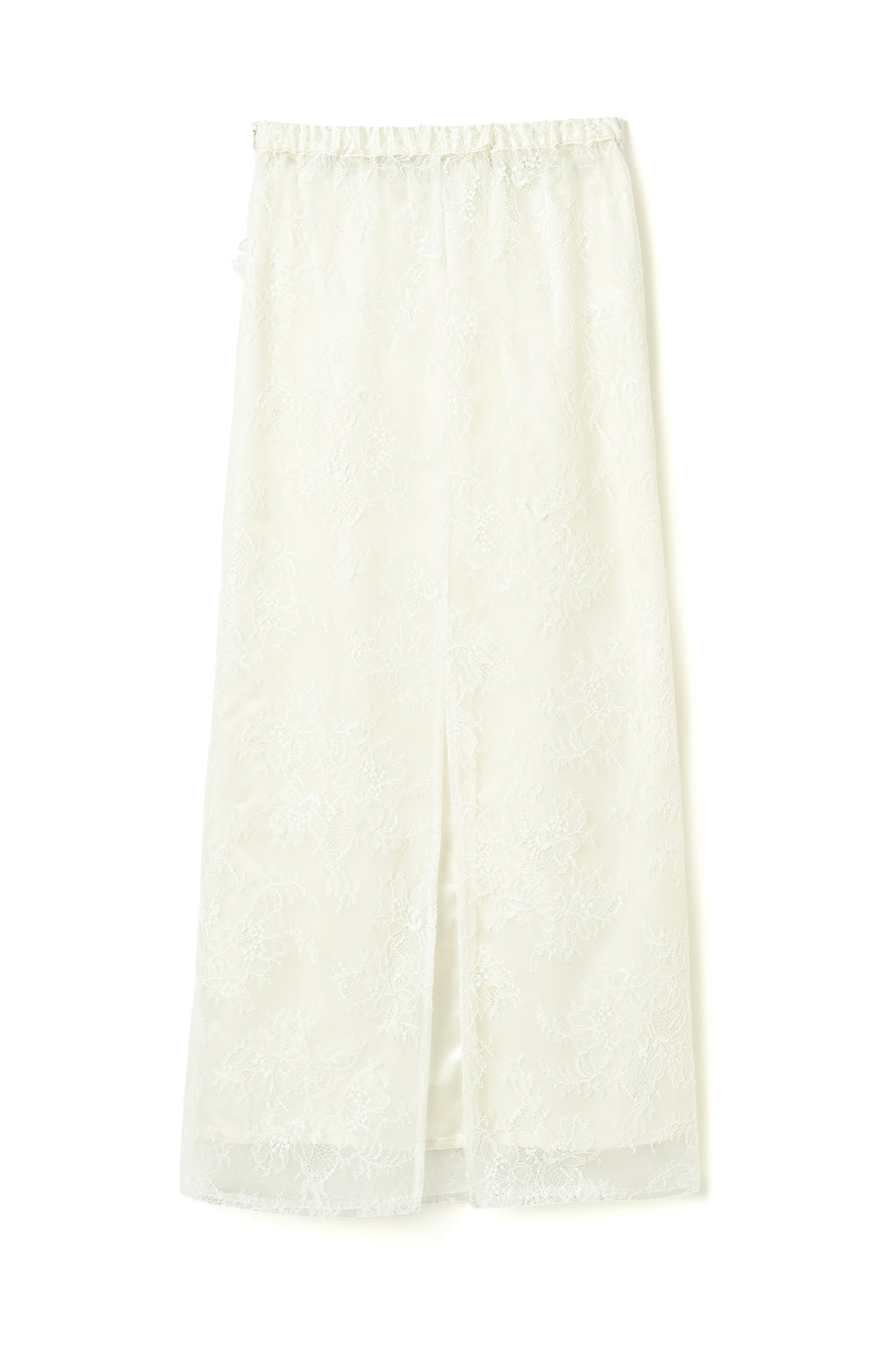 Sheer Bloom Lace Straight Skirt