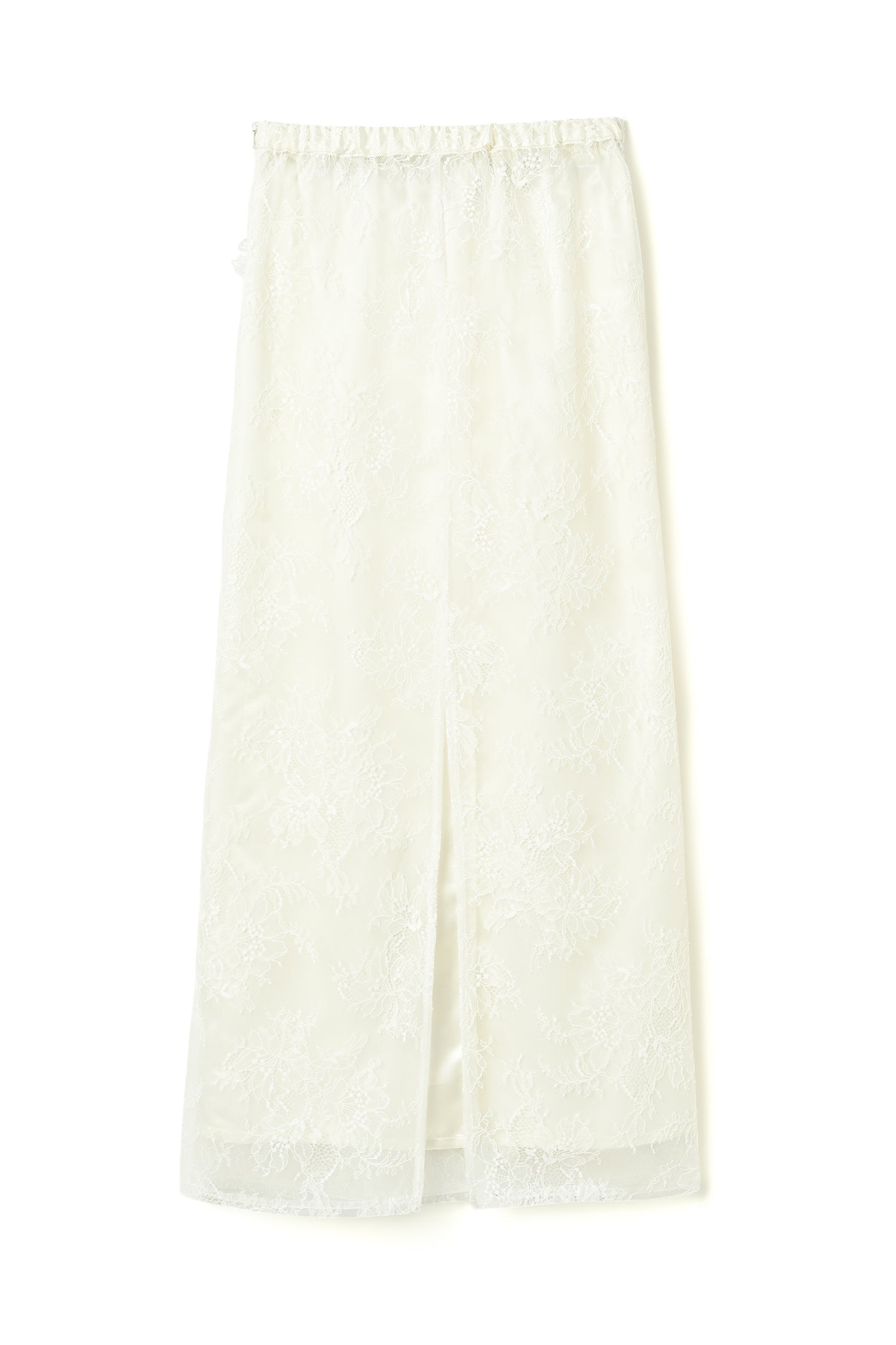 Sheer Bloom Lace Straight Skirt