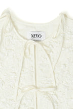 Piping Ribbon Vest - White