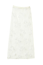 Sheer Bloom Lace Straight Skirt
