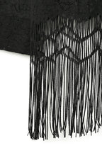 Fringe Lace Shirt - Black