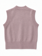 Patch Pocket Knit Vest - Lilac