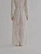 Sparkle Embroidery Lace Easy Pants