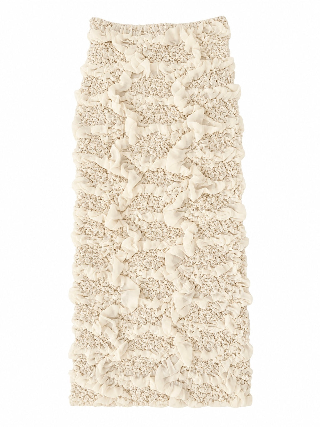 Random Jacquard Knit Skirt - Ivory