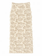 Random Jacquard Knit Skirt - Ivory