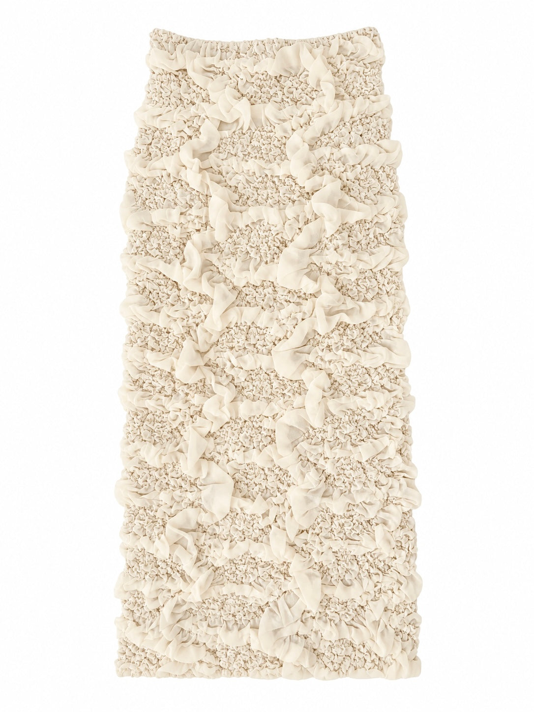 Random Jacquard Knit Skirt - Ivory