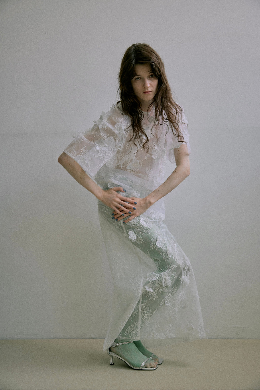 Sheer Bloom Lace Oversized PO