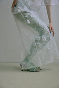 Sheer Bloom Lace Straight Skirt