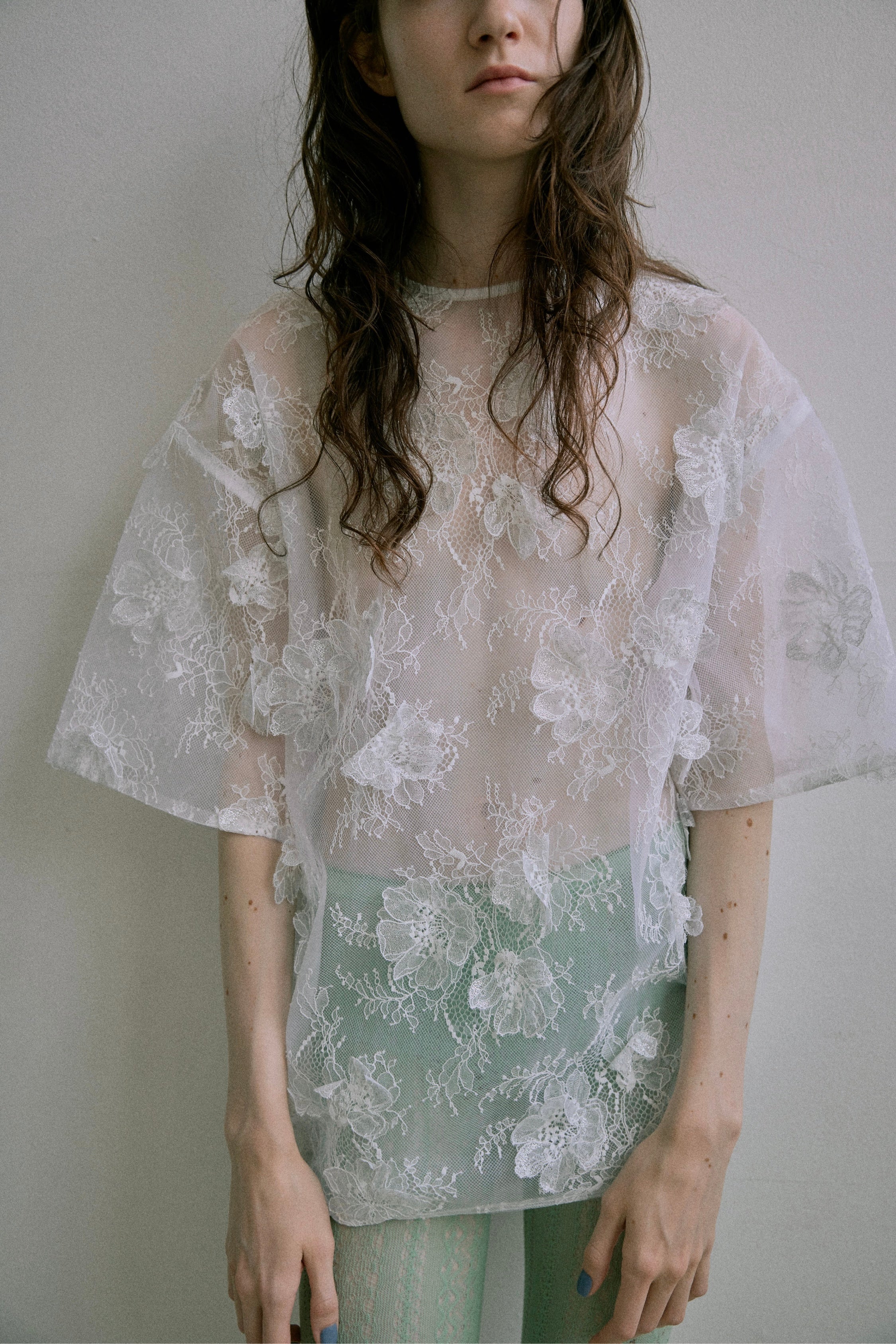 Sheer Bloom Lace Oversized PO