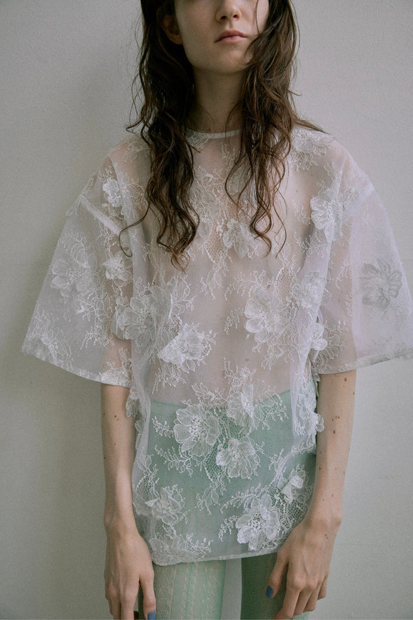 Sheer Bloom Lace Oversized PO