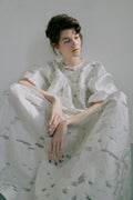 Sheer Jacquard Volume Onepiece