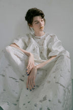 Sheer Jacquard Volume Onepiece