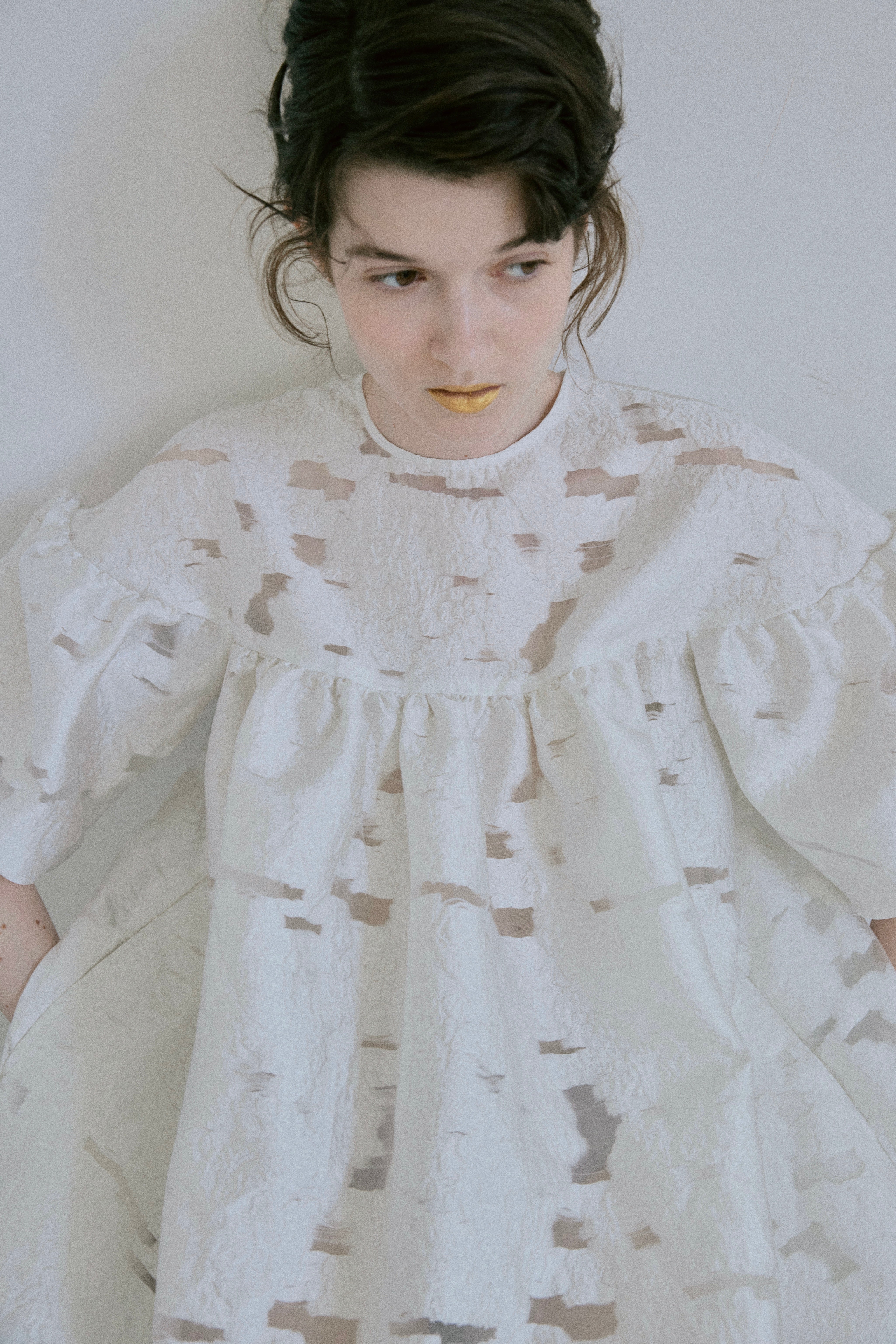 Sheer Jacquard Volume Onepiece – NEVO onlinestore