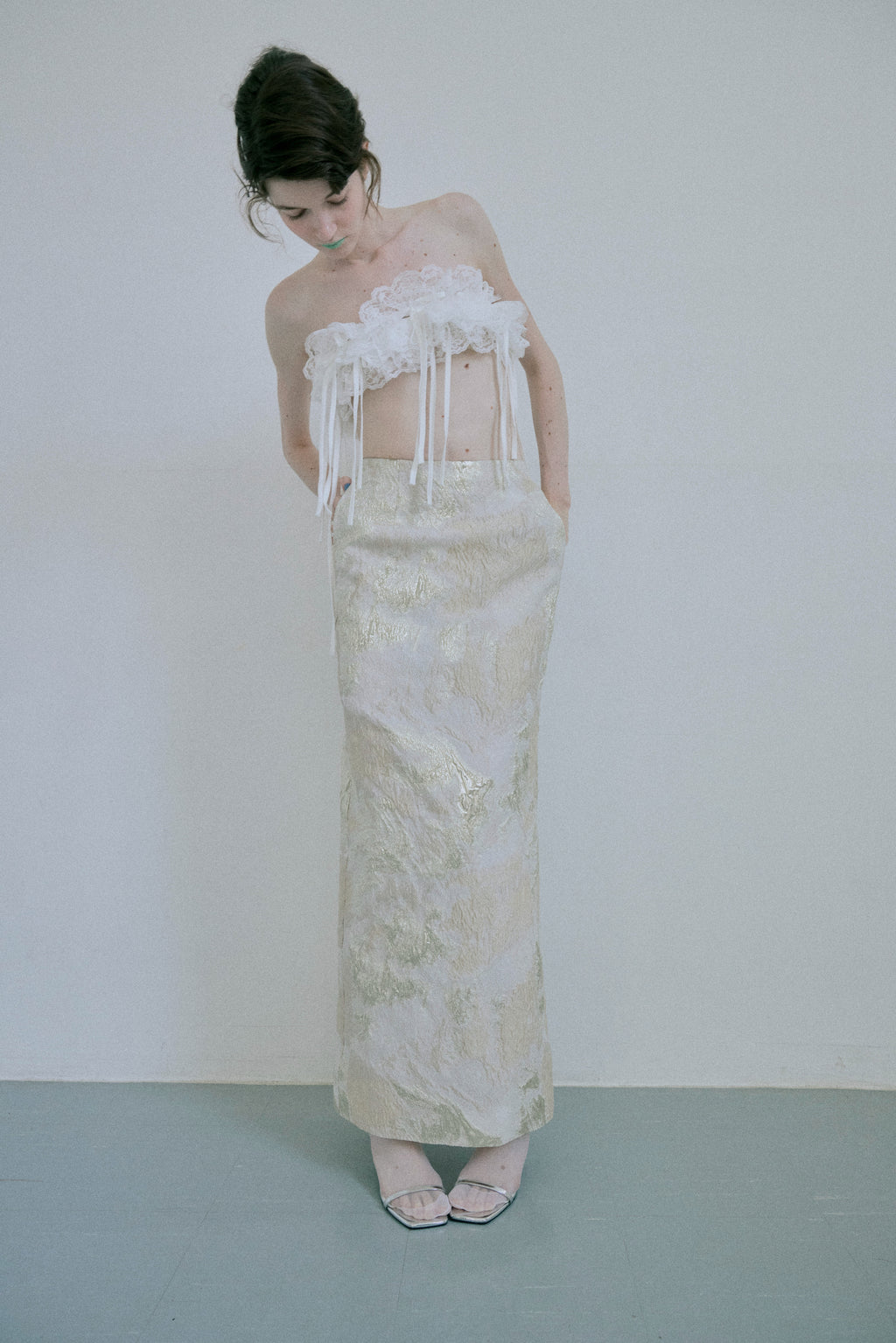 Jacquard Straight Skirt