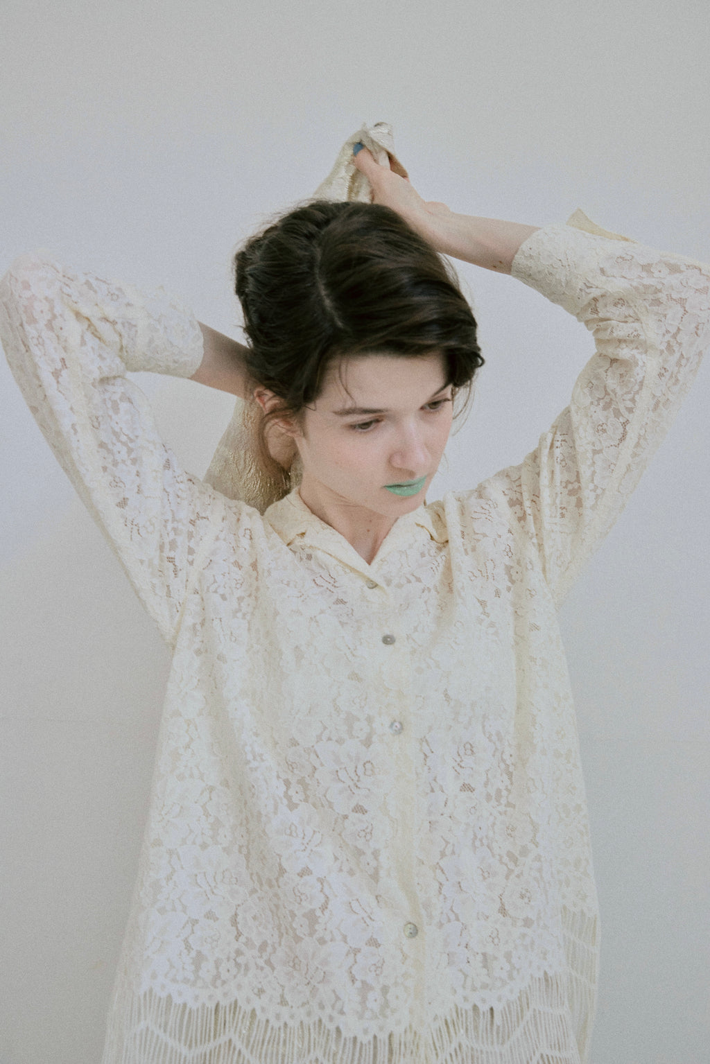 Fringe Lace Shirt - Ivory