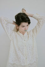 Fringe Lace Shirt - Ivory
