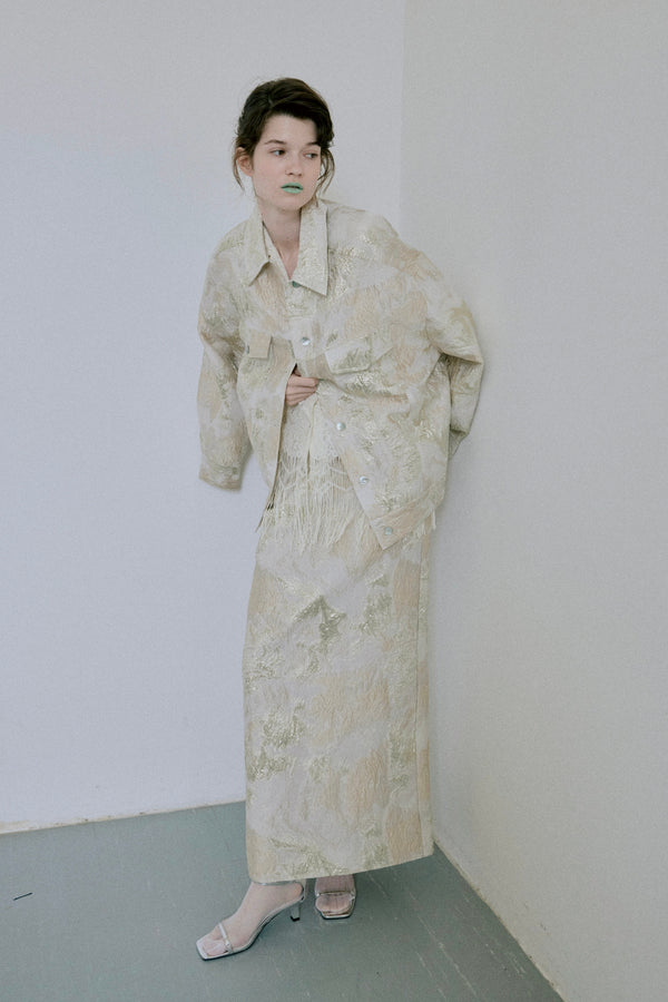 Jacquard Straight Skirt