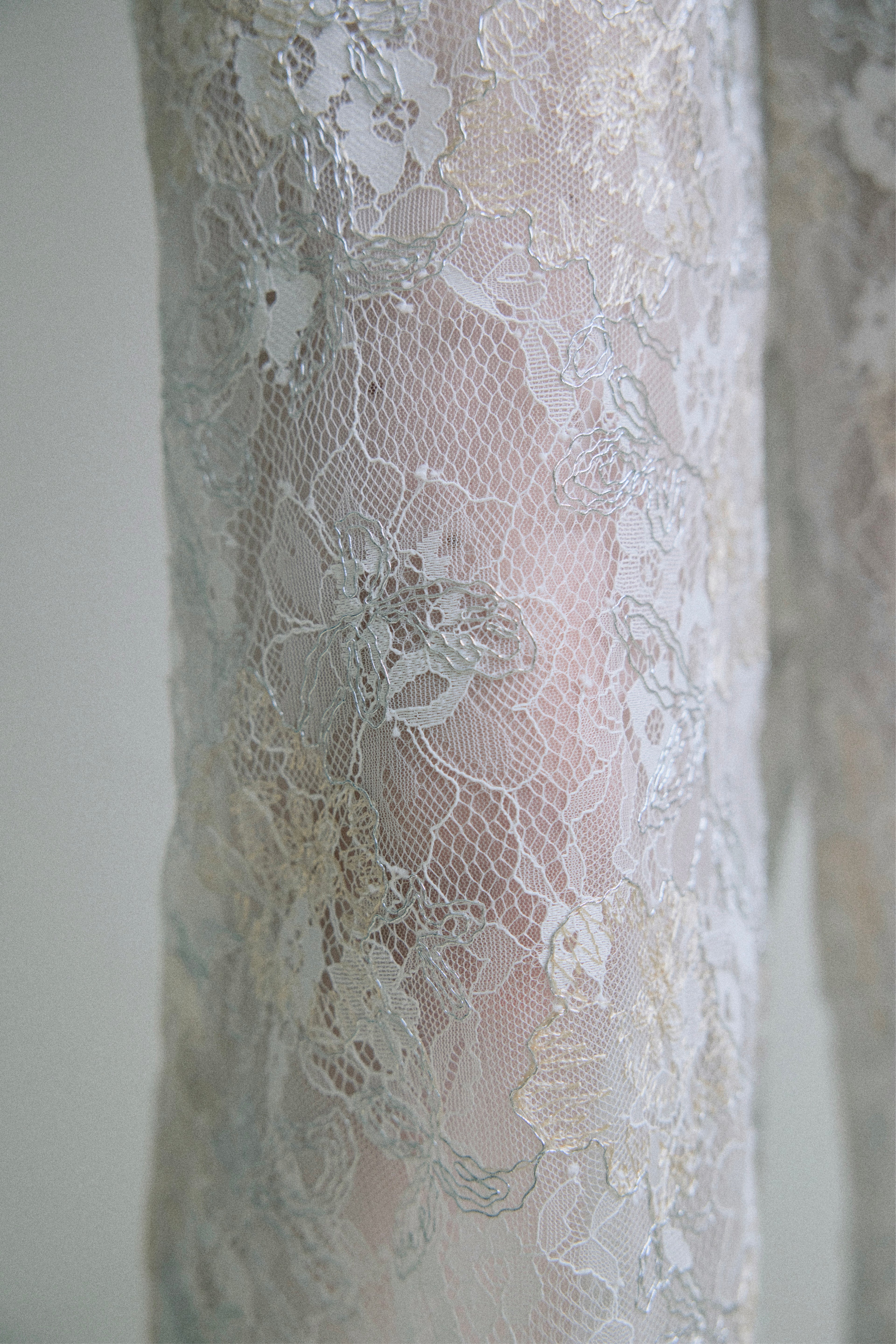 Sparkle Embroidery Lace Easy Pants