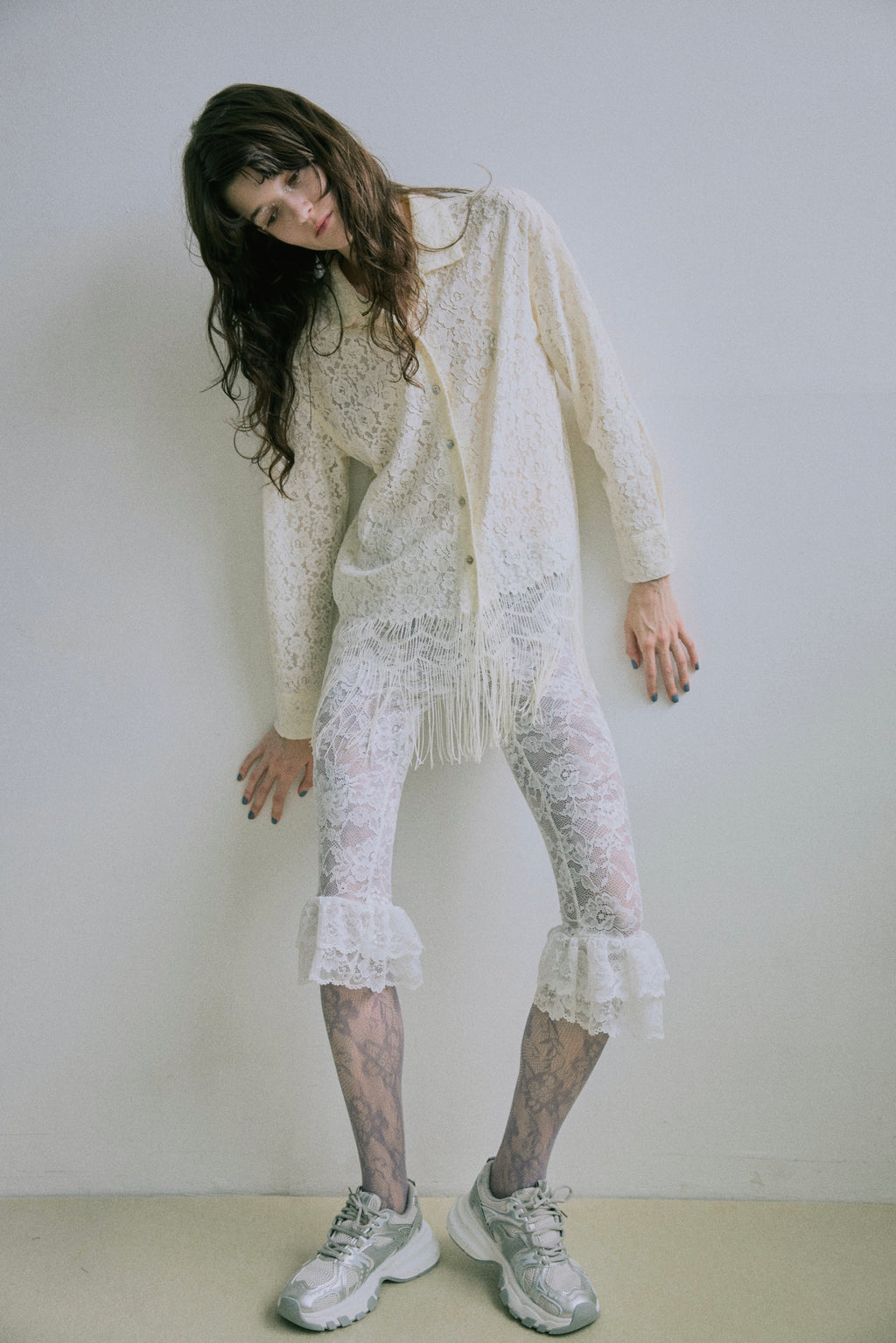 Fringe Lace Shirt - Ivory