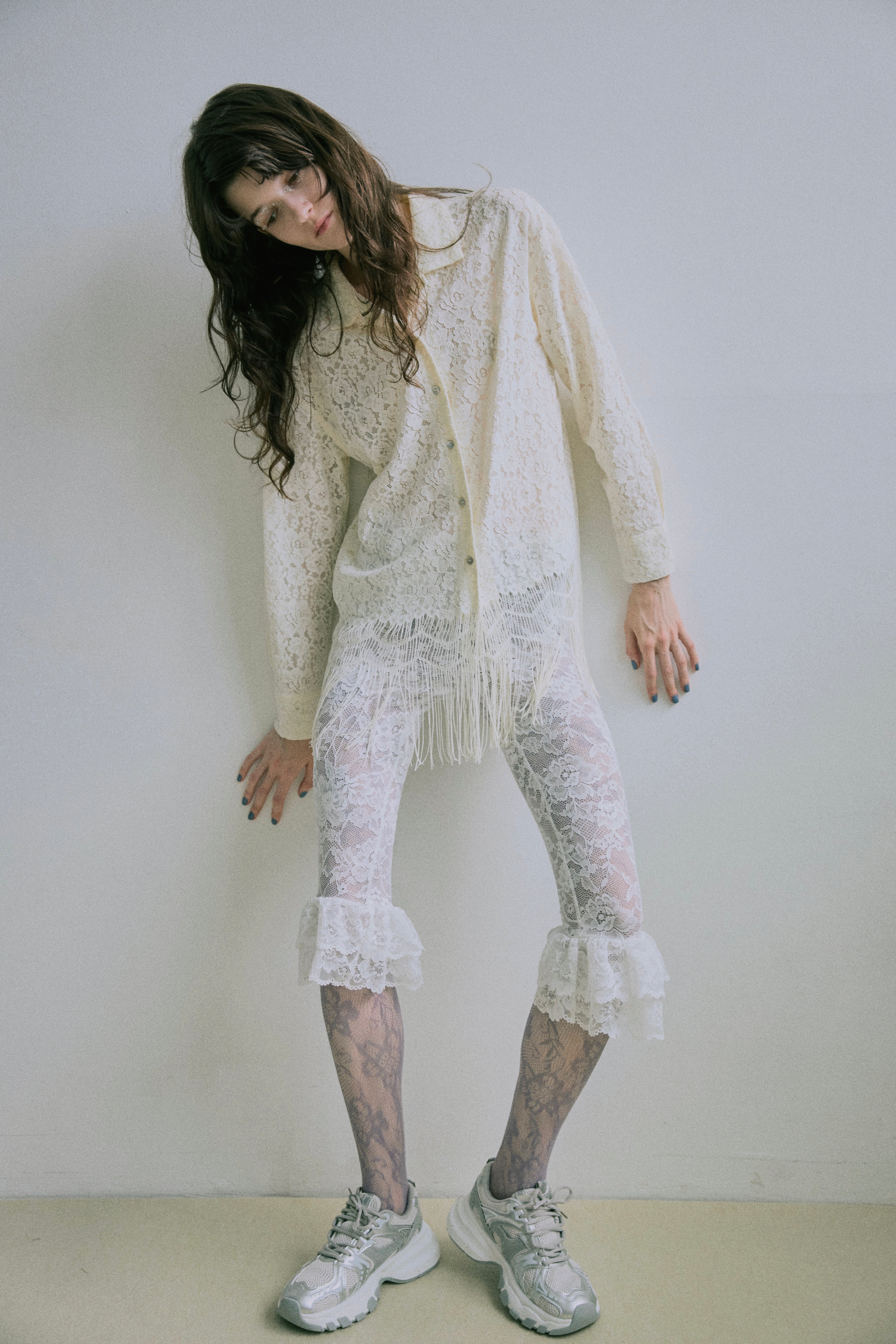 Fringe Lace Shirt - Ivory