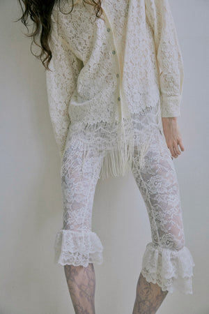 Fringe Lace Shirt - Ivory