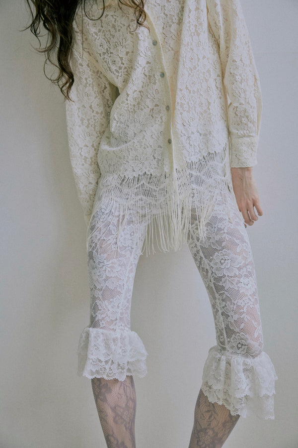 Fringe Lace Shirt - Ivory