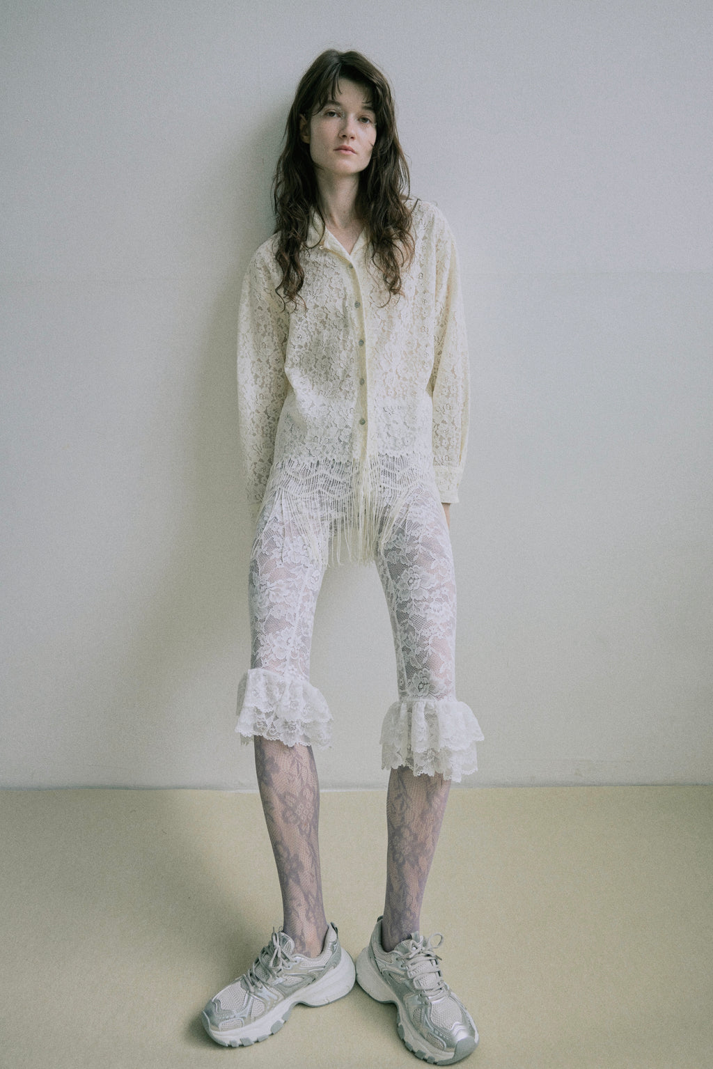 Fringe Lace Shirt - Ivory