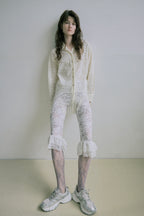 Fringe Lace Shirt - Ivory