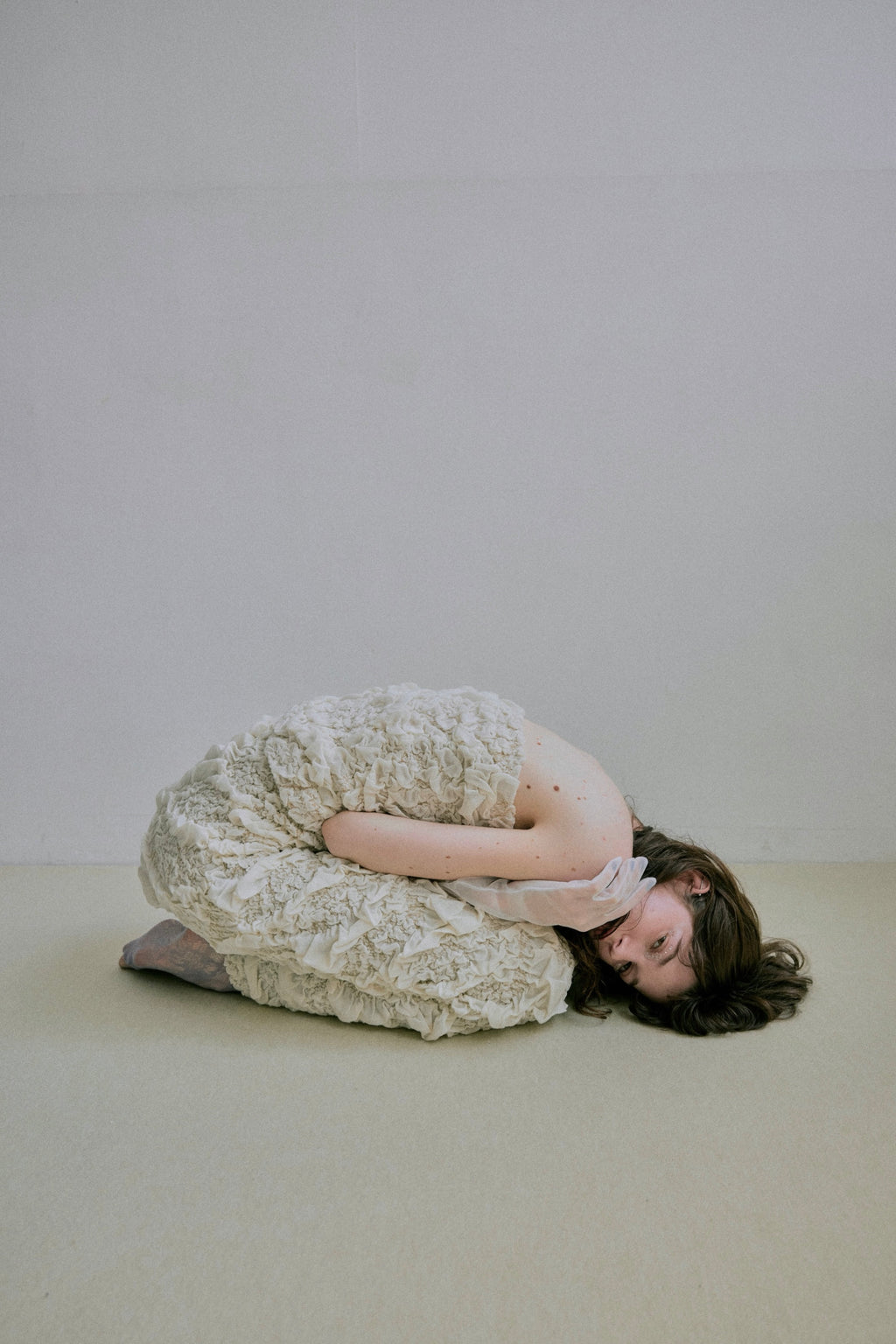 Random Jacquard Knit Vest - Ivory