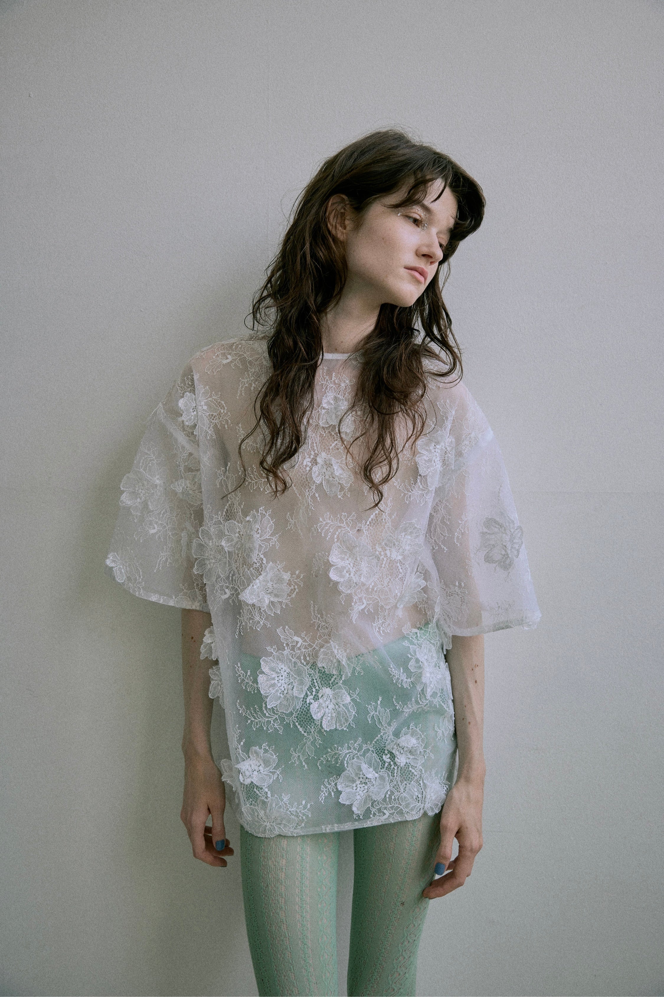 Sheer Bloom Lace Oversized PO