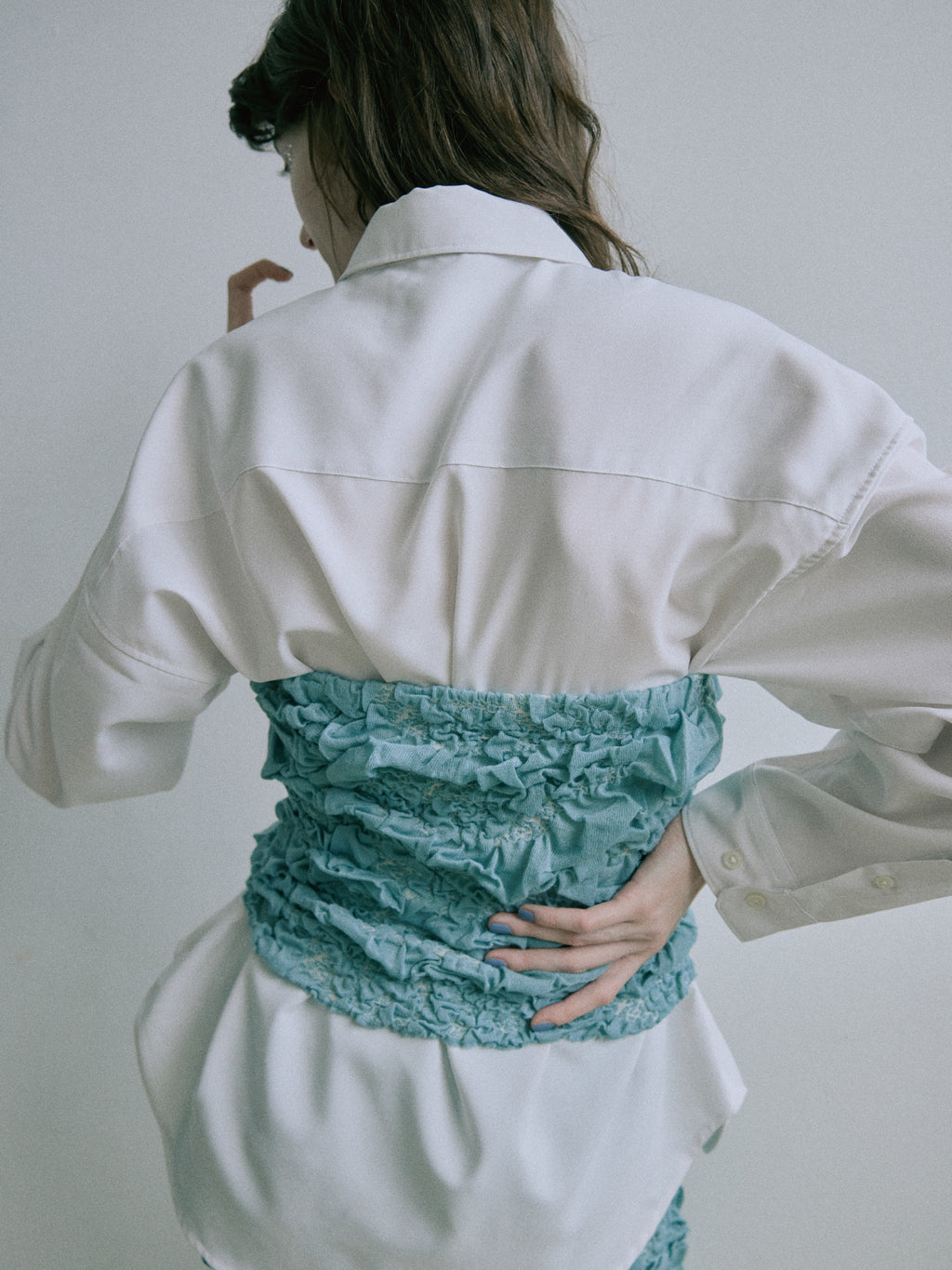 Random Jacquard Knit Vest - D/Blue