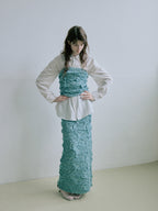 Random Jacquard Knit Vest - D/Blue