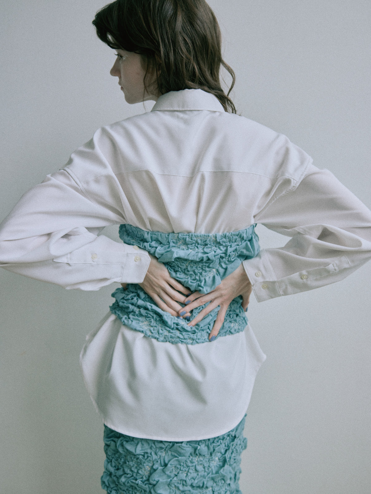 Random Jacquard Knit Vest - D/Blue