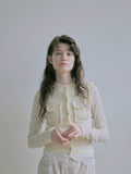 Patch Pocket Knit Vest - Ivory
