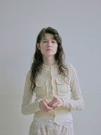 Patch Pocket Knit Vest - Ivory