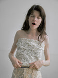 Random Jacquard Knit Vest - Ivory