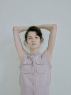 Patch Pocket Knit Vest - Lilac